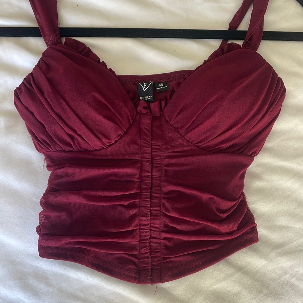 Mesh bustier top